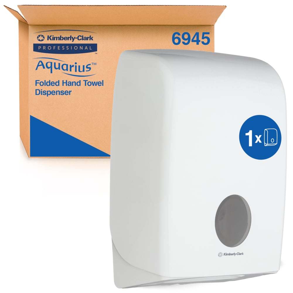 Kimberly-Clark Aquarius™ dispenser for paper towels, 6945, white - 5