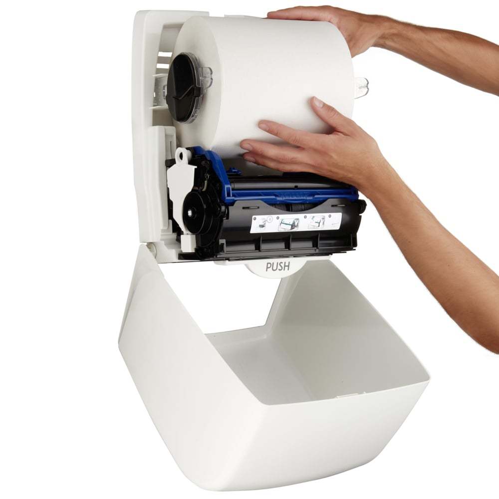 Kimberly-Clark Aquarius™ roll dispenser for paper towels, 7375, white - 5