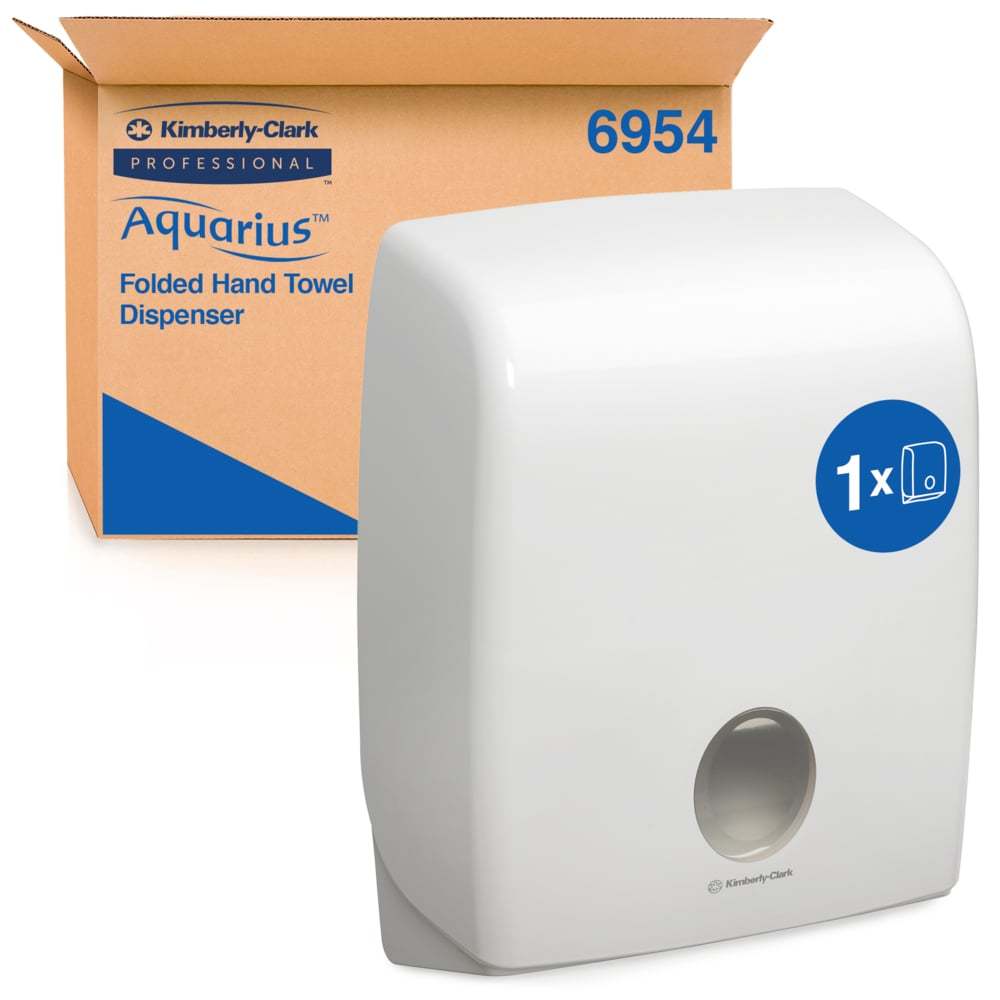 Kimberly-Clark Aquarius™ dispenser for towels with C-fold, 6954, white - 4