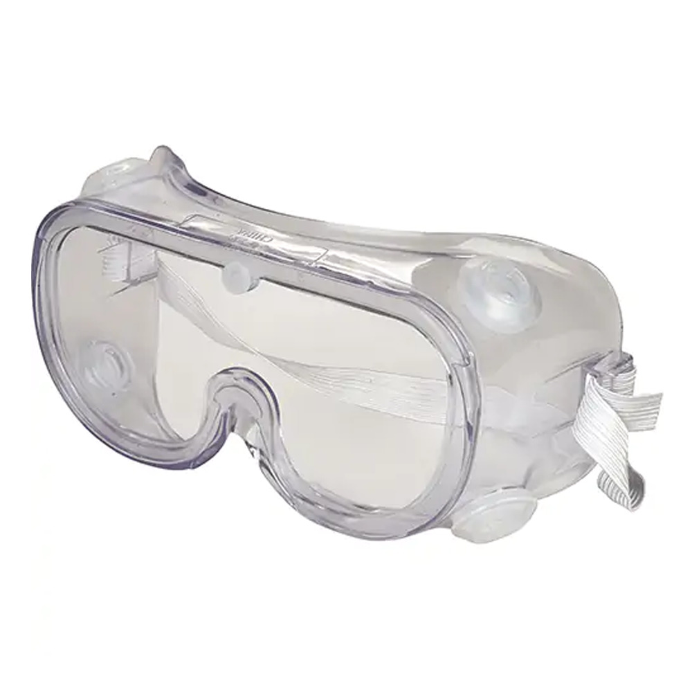 Safety Goggles, Clear Tint, Anti-Fog, white Elastic Band  - 1