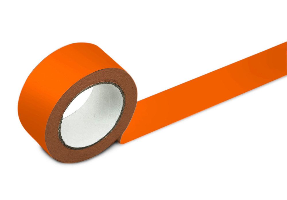 Bodenmarkierband, 75 mm breit, orange, 2 Rollen - 1