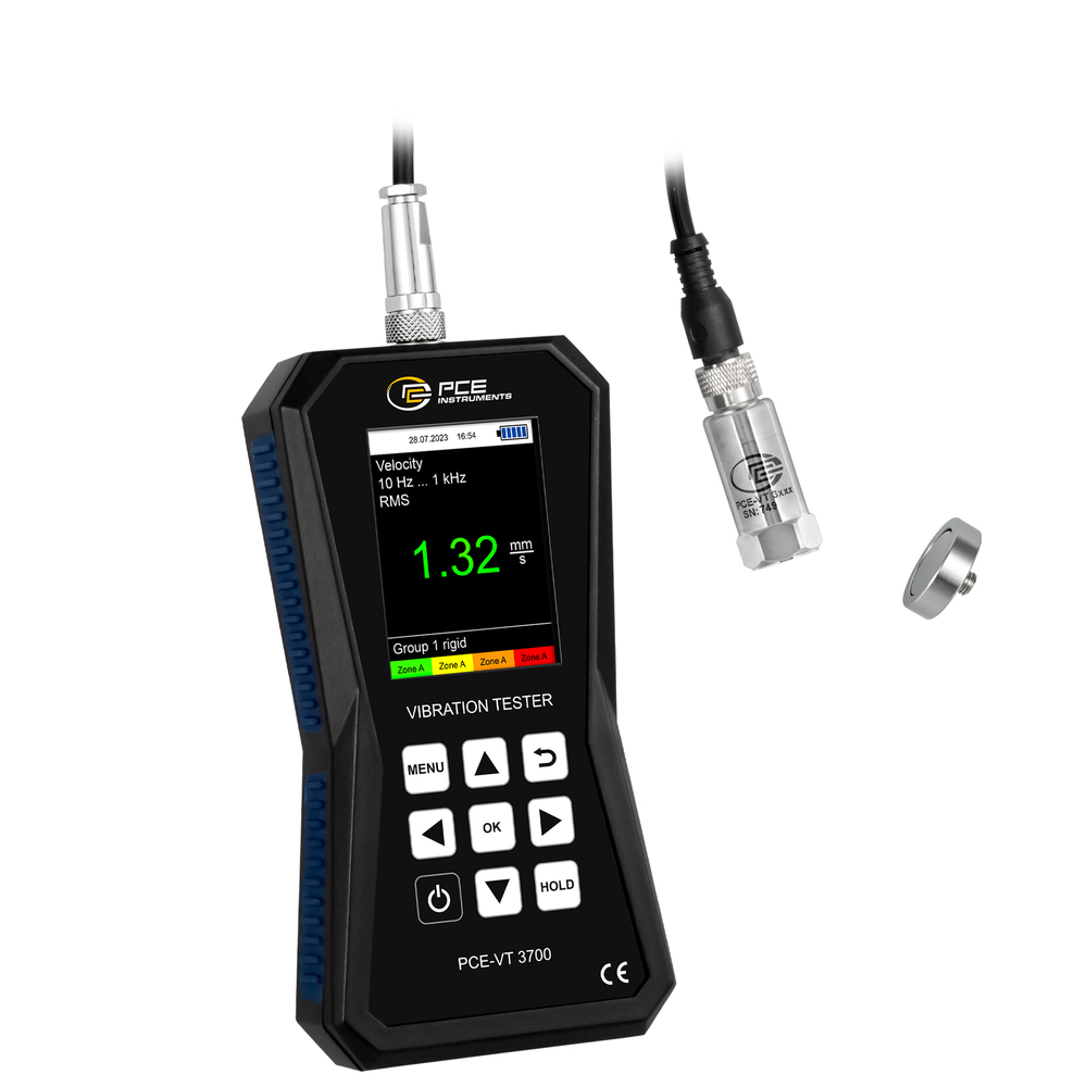 Vibrometro PCE-VT 3700, misura le vibrazioni - 1