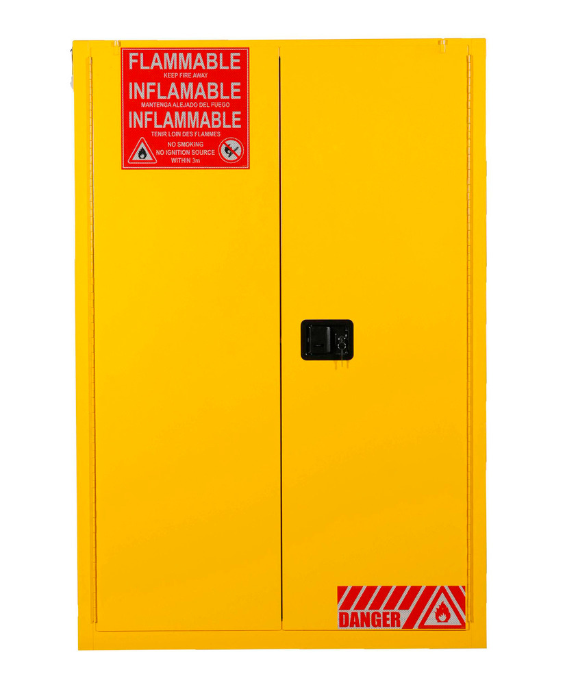 Armoire de sécurité certifiée FM, fermeture automatique, 2 étagères amovibles, L = 1092 mm - 3