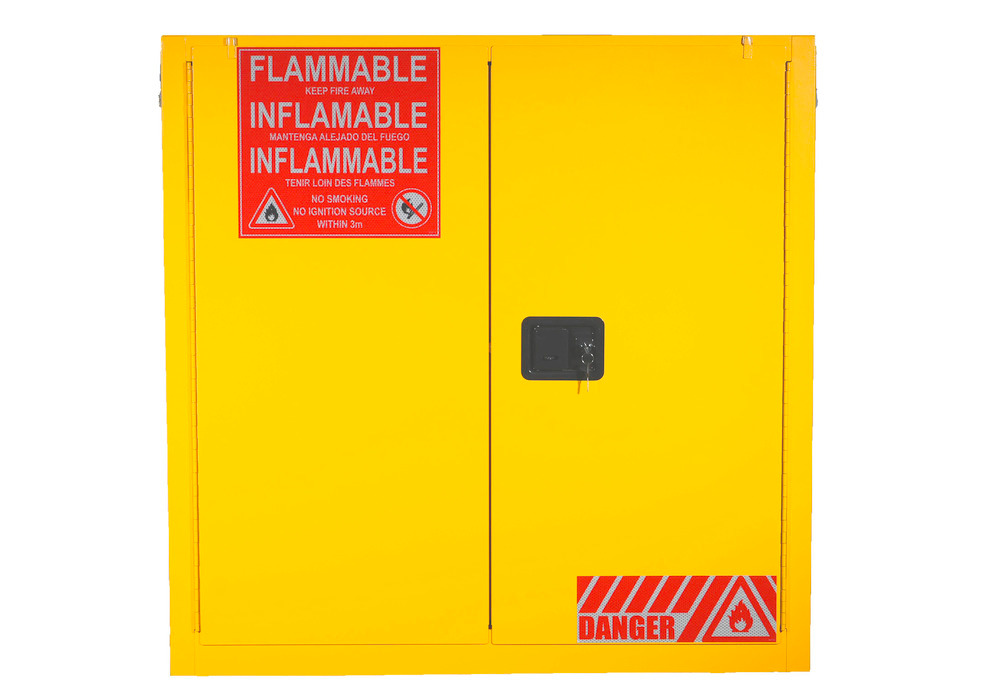 Armoire de sécurité certifiée FM, fermeture automatique, 1 étagère amovible, L = 1092 mm - 3