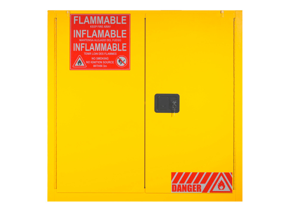 Armoire de sécurité certifiée FM, fermeture automatique, 1 étagère amovible, L = 1092 mm - 3