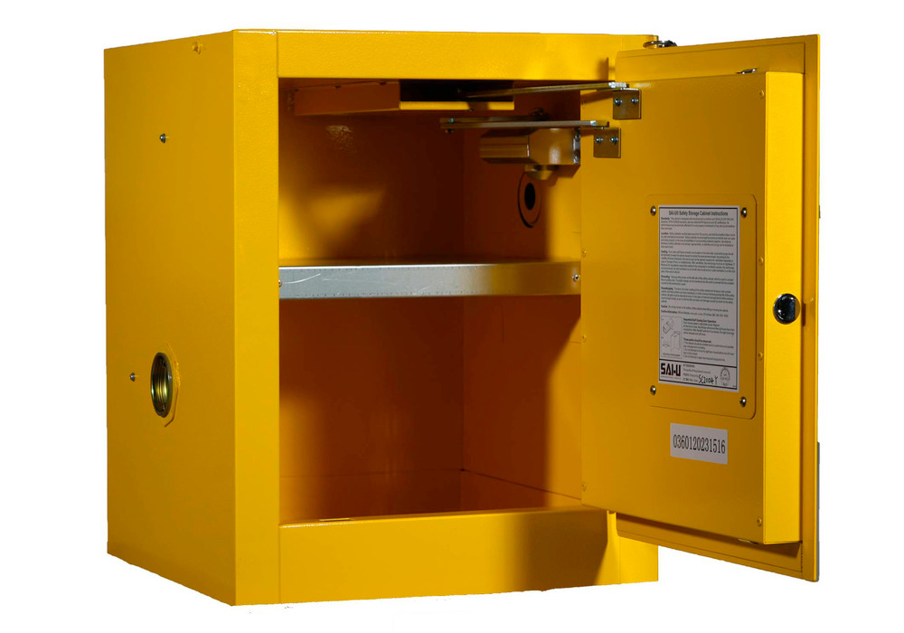 Armoire de sécurité certifiée FM, fermeture automatique, 1 étagère amovible, L = 430 mm - 2