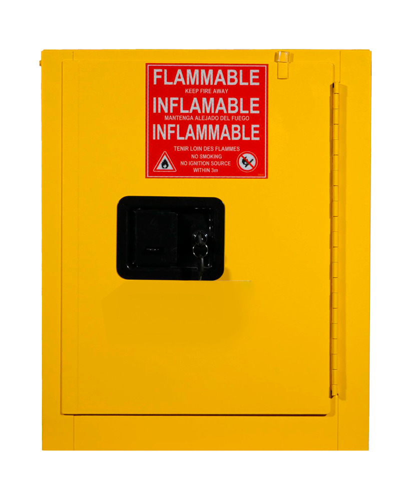 Armoire de sécurité certifiée FM, fermeture automatique, 1 étagère amovible, L = 430 mm - 1