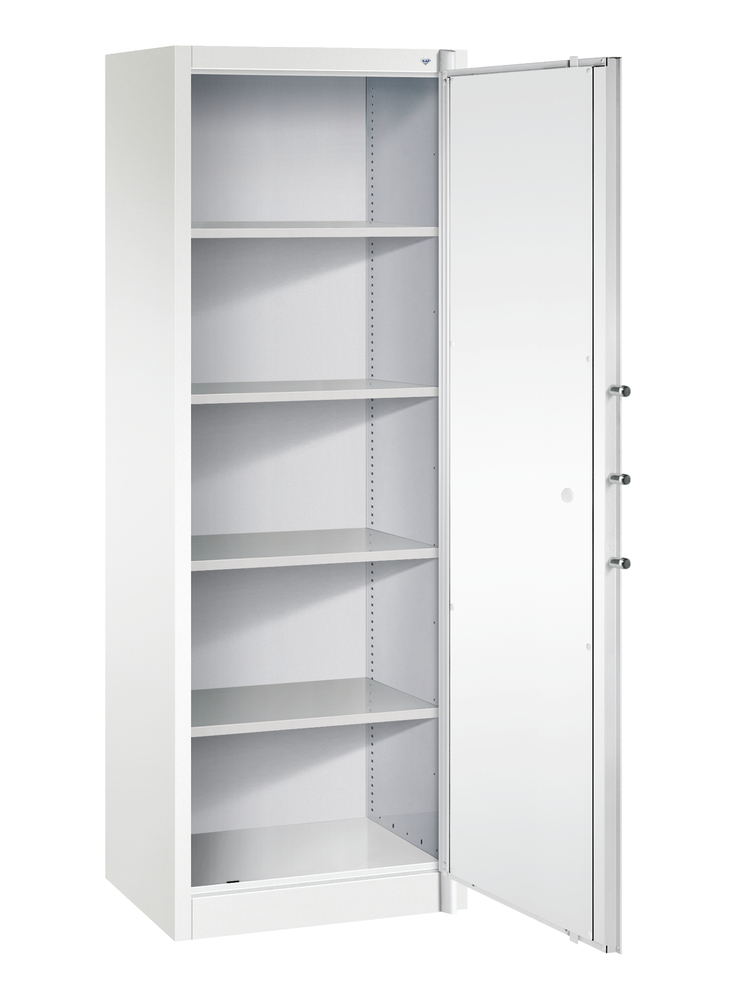 C+P Feuergeschützter Flügeltürenschrank Certos, 650 x 500 x 1950 mm, weiß - 2