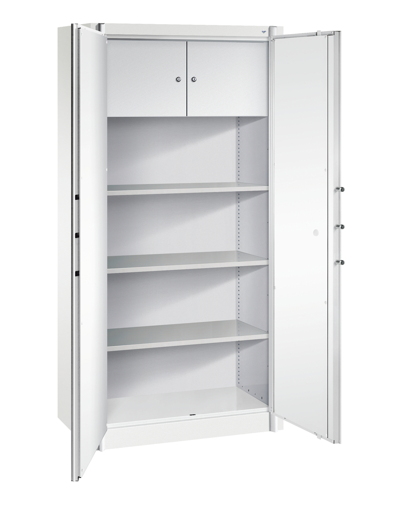 C+P fire-rated wing door cabinet Certos, 930 x 500 x 1950 mm, white, with 2 lockers - 2