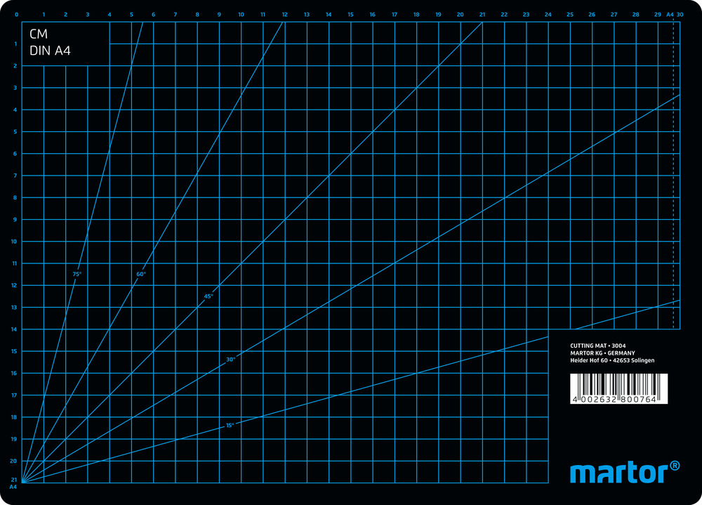 Řezací podložka MARTOR, z plastu, samoregenerační, 230 x 320 x 3 mm - 1