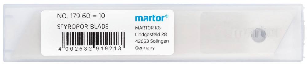 Martor STYROPORKLINGE NO. 179, stainless steel, Pack = 10 pieces - 3