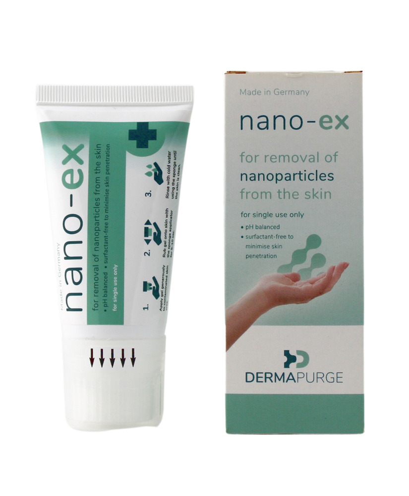 Nano-ex, Hautreinigung gegen Nanopartikel, 50 ml Tube mit Schwammapplikator - 1