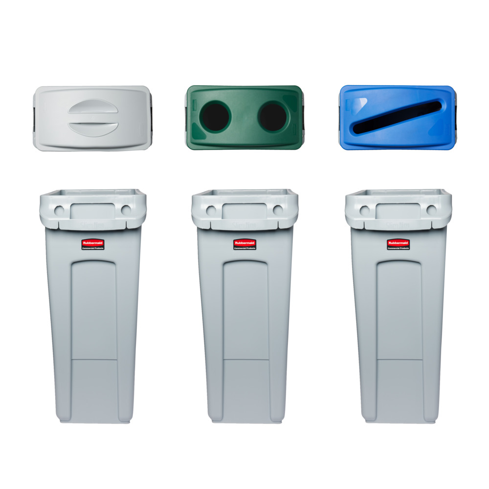 Lock för flaskinkast, för avfallsbehållare med volym på 60/90 liter, grön - 7