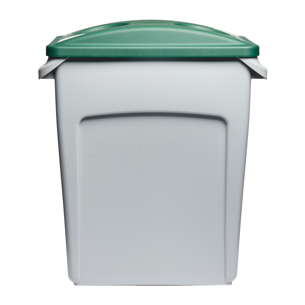 Víko pro 60l/90l odpadkový koš na třídění surovin, otvor pro sběr lahví, zelené - 3