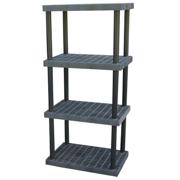 Plastic Bulk Shelf and Storage 4 Shelves 24 In. x 36 In. x 75 In - 1