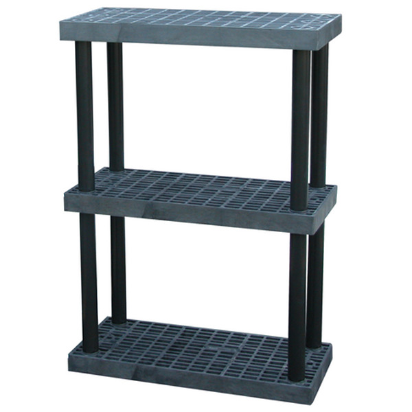 Plastic Bulk Shelf and Storage 3 Shelves 16 In. x 36 In. x 5 - 1