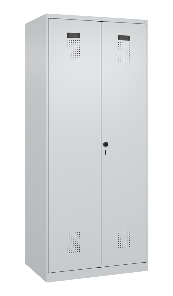 C+P Cabo-Plus room care equipment cabinet, 800 x 500 x 1850 mm, light grey, floor-standing - 1