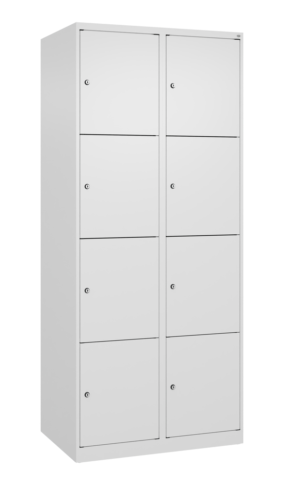 Locker Cabo-Plus, 4 bays each 5 compartments, 1200 x 500 x 1800 mm, light grey, base - 1