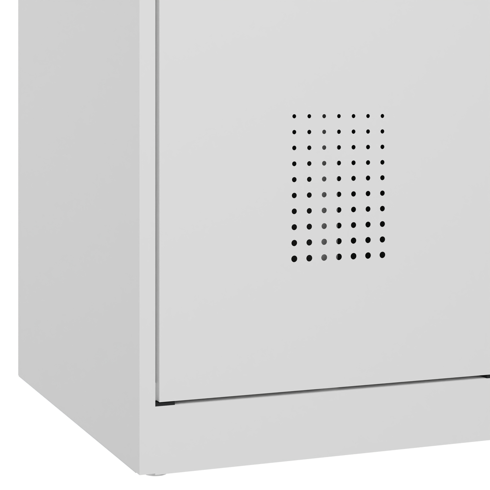 C+P Cabo-Plus room care equipment cabinet, 800 x 500 x 1850 mm, traffic white, floor-standing - 3