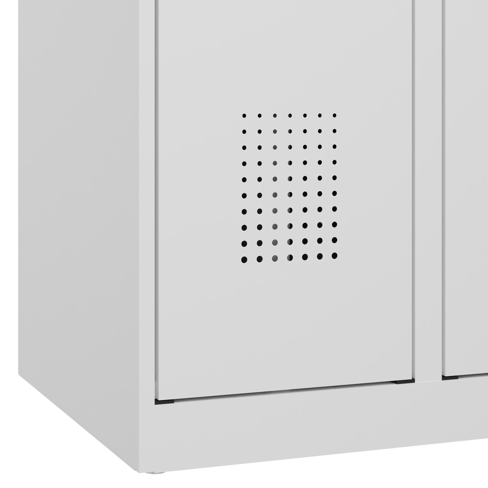 Armoire à casiers Cabo Plus, 4 compartiments avec 5 casiers, 1200 x 500 x 1850 mm, blanc, sans pieds - 4