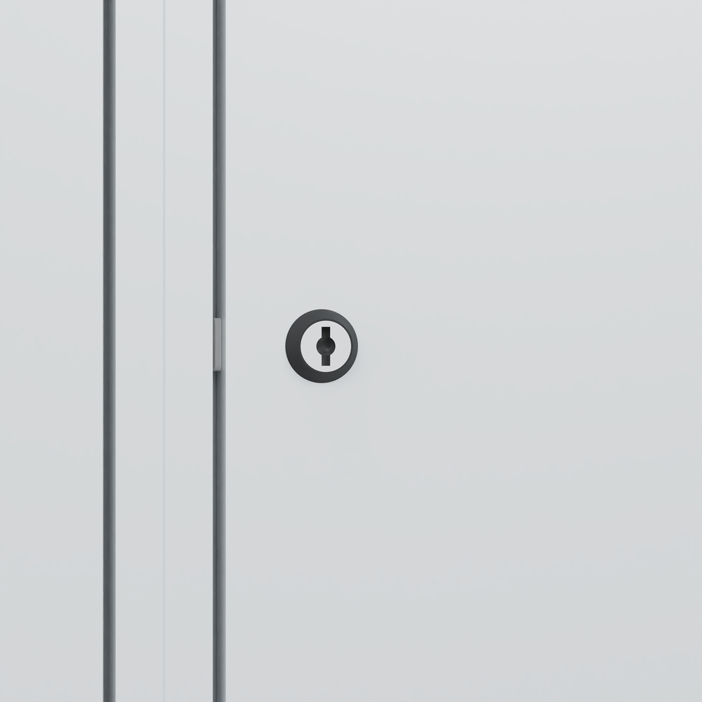 C+P Schließfachschrank Cabo-Plus, 2 Abteile , 800 x 500 x 1800 mm, lichtgrau, bodenstehend - 4