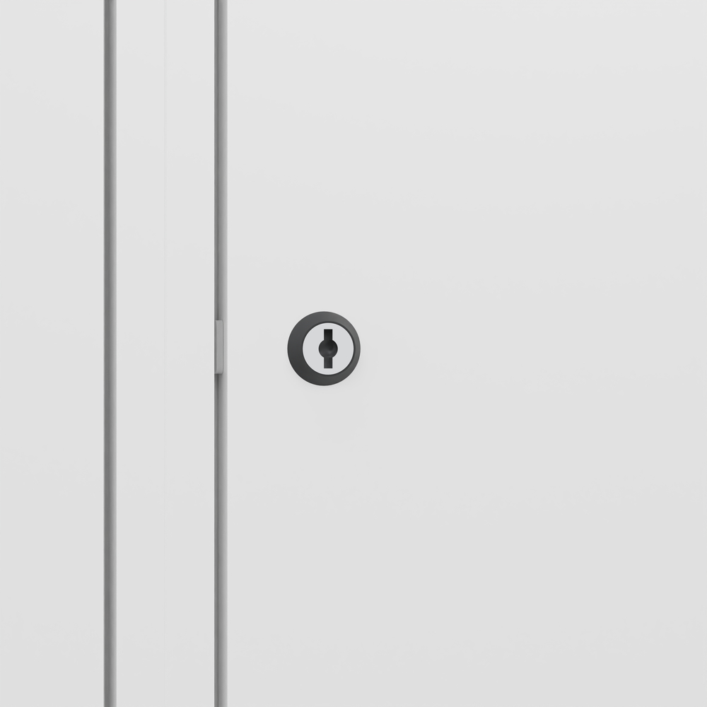 C+P linnen-garderobekast Cabo-Plus, 2 compartimenten à 300 mm, 600 x 500 x 1950 mm, wit, op poten - 4