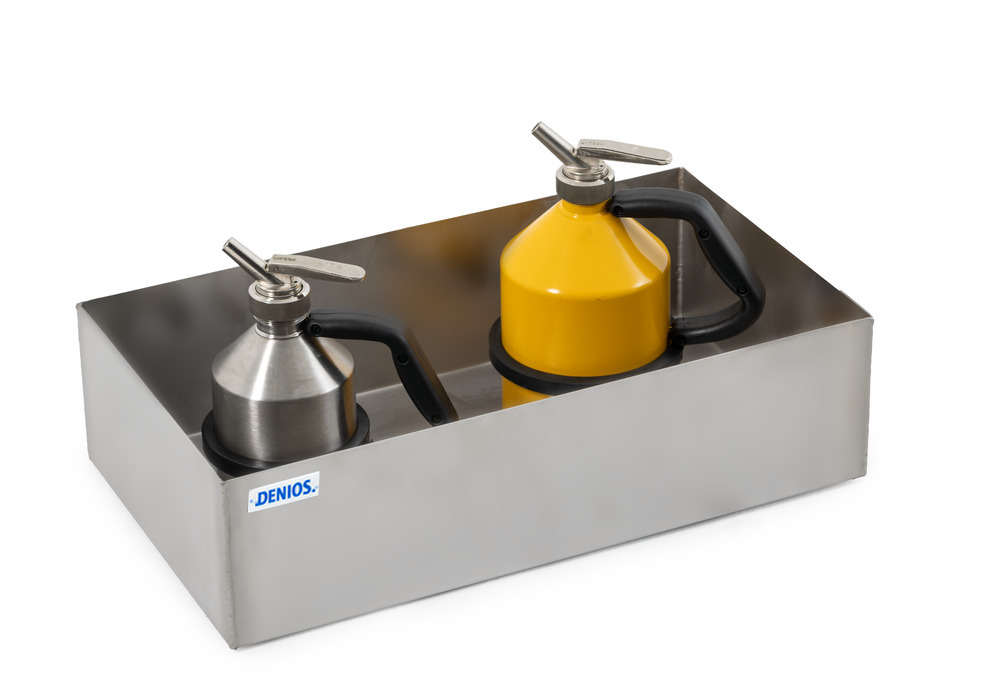 Spill tray for small containers pro-line in stainless steel, 20 litres, 310x545x145 - 3