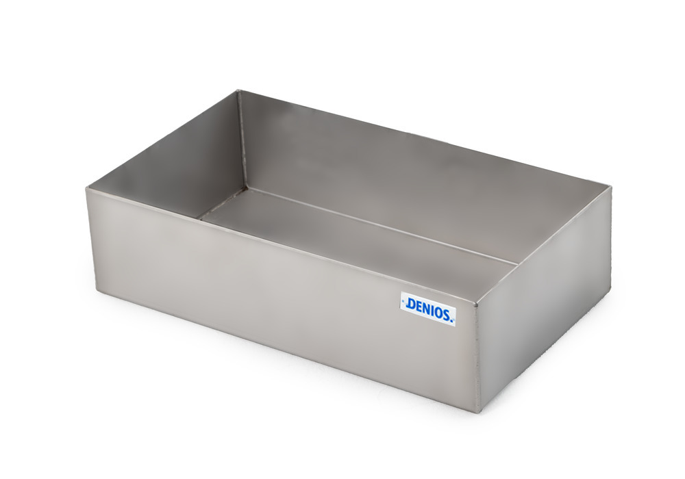Spill tray for small containers pro-line in stainless steel, 20 litres, 310x545x145 - 1