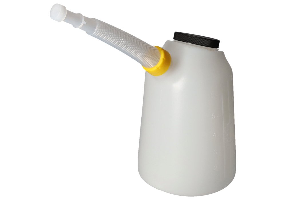 Vloeistofmaatkan met schroefbaar stofdeksel, inhoud 6 liter - 7