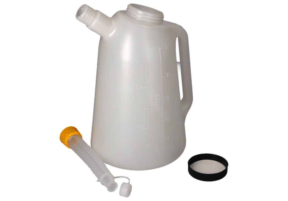 Misura per liquidi con coperchio antipolvere svitabile, capacità 3 litri - 4