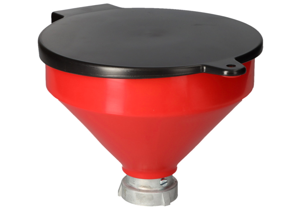 Funnel in plastic (PE), for drums with 60 mm external thread, with lid - 7