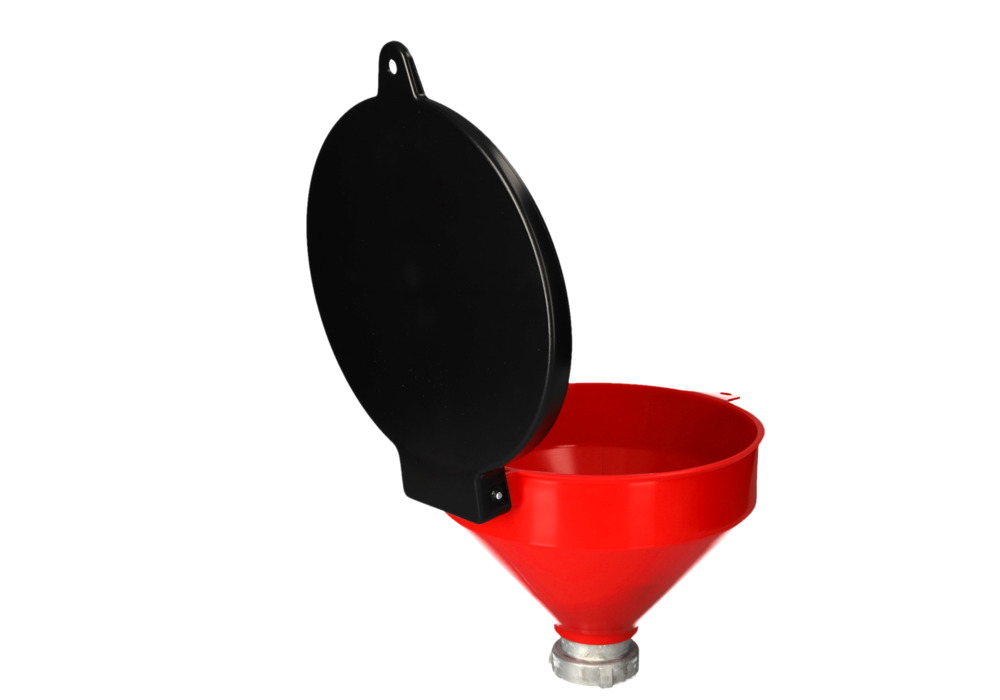 Funnel in plastic (PE), for drums with 60 mm external thread, with lid - 3