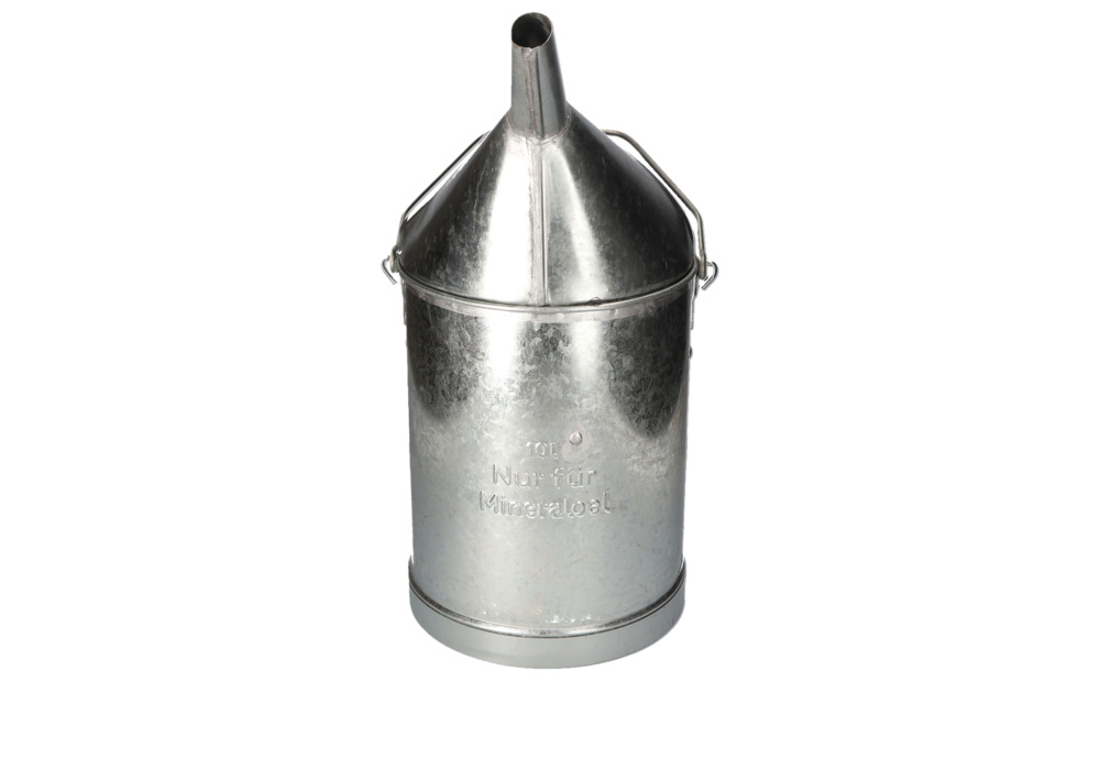 Cubo de medición en chapa de acero galvanizado con escala interior, volumen 10 litros - 7
