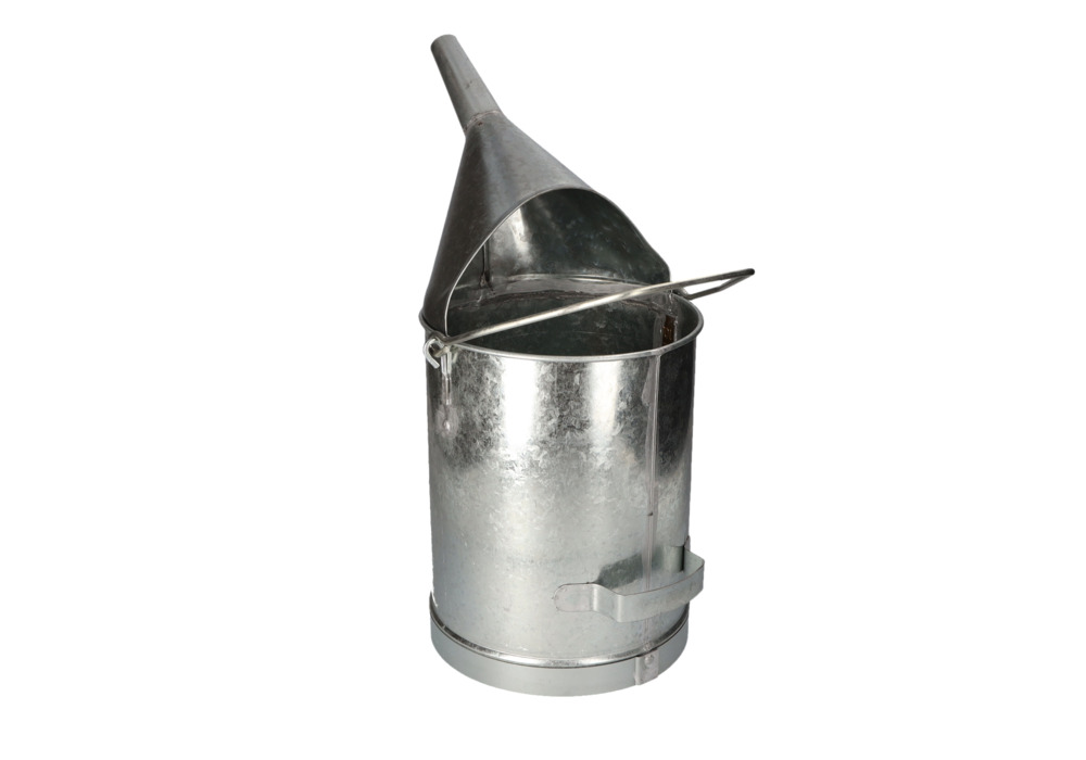 Cubo de medición en chapa de acero galvanizado con escala interior, volumen 10 litros - 4