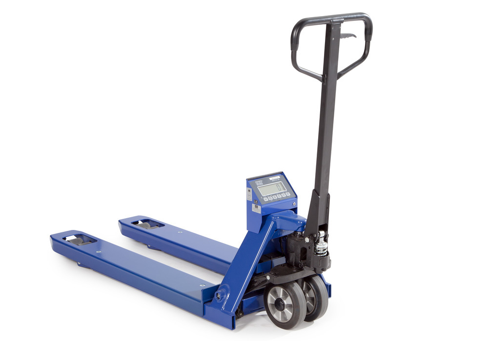 Hand operated pallet truck with scales, model HW 1 - 1