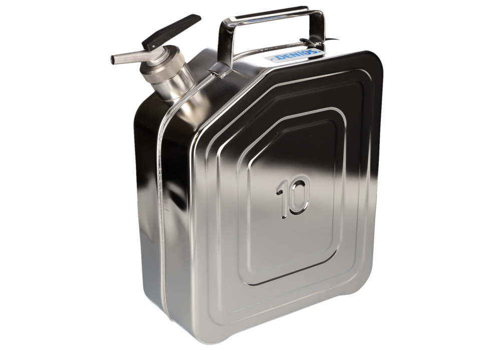 Stainless Steel Fuel Can, With Fine Measuring Tap, 10l - 9
