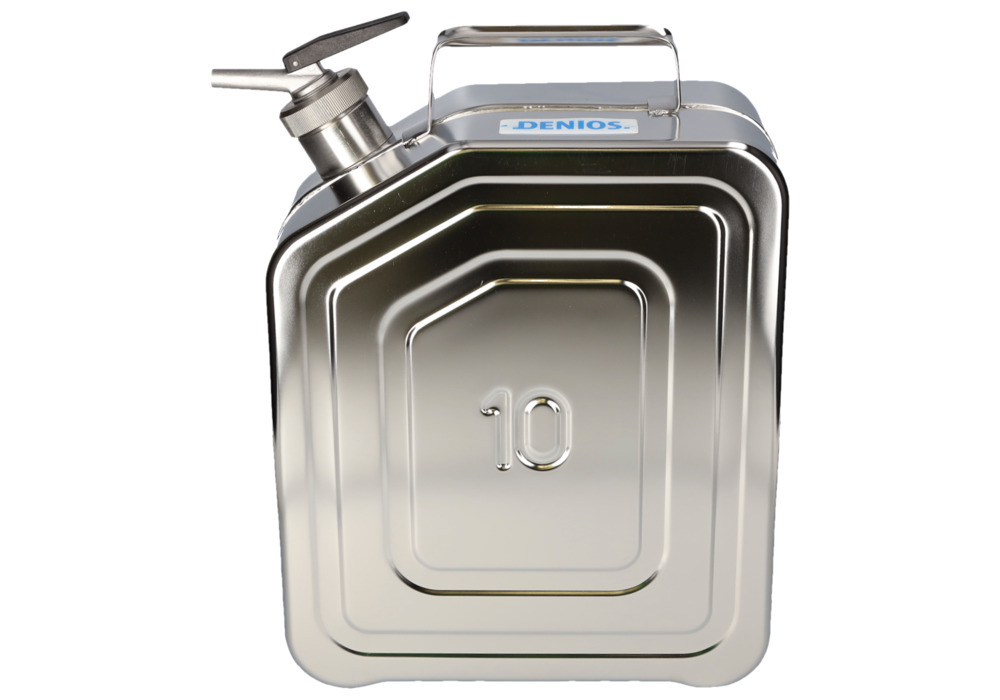 Stainless Steel Fuel Can, With Fine Measuring Tap, 10l - 8