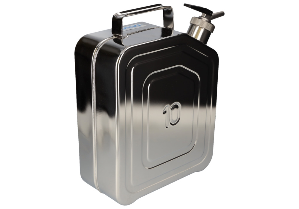 Stainless Steel Fuel Can, With Fine Measuring Tap, 10l - 7