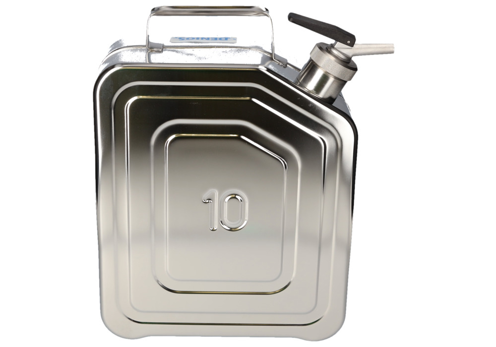 Stainless Steel Fuel Can, With Fine Measuring Tap, 10l - 6