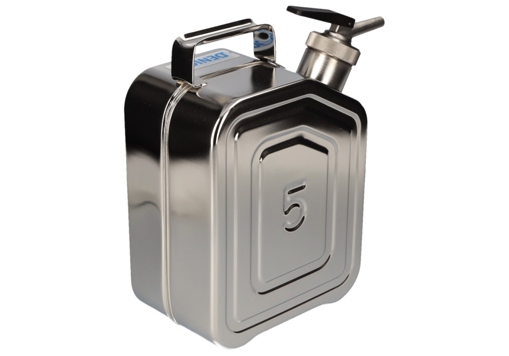 Stainless Steel Fuel Can, With Fine Measuring Tap, 5l - 6