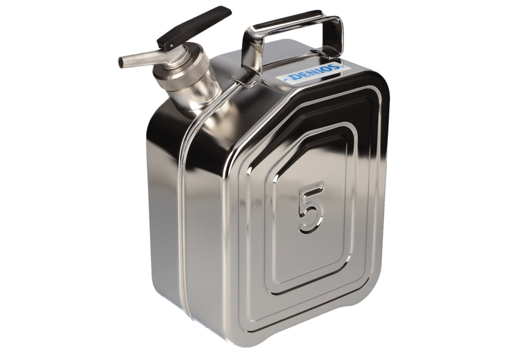 Stainless Steel Fuel Can, With Fine Measuring Tap, 5l - 1