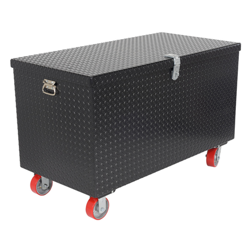 Steel Tread Plate Toolbox with Casters 24 In. x 36 In - 1