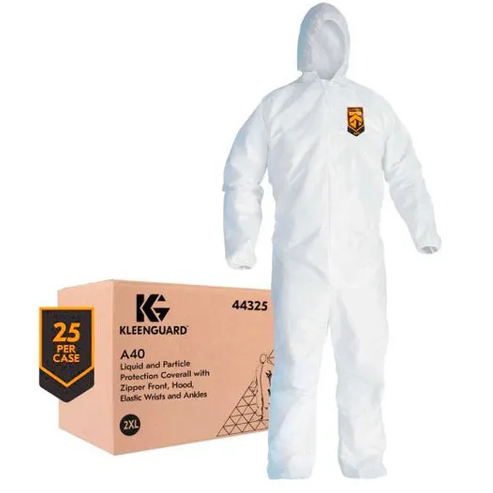 Kleenguard Coverall - Elastic Wrists & Ankles - White Zipper - 2XL - 1