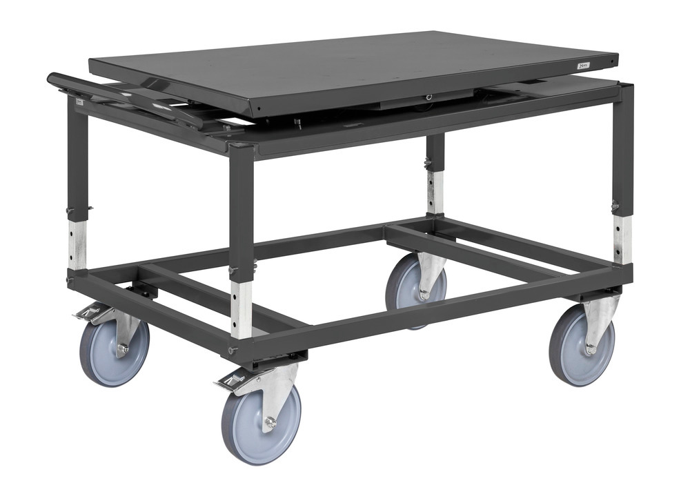 Kongamek trolley for pallets, with swivelling turntable, 1338 x 810 x 807 mm - 1