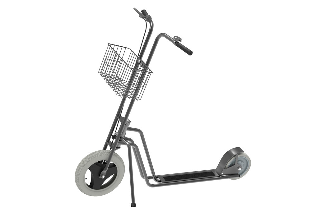 Kongamek company scooter Scooter 3, non-flat wheels, with basket, bell and drum brake - 1