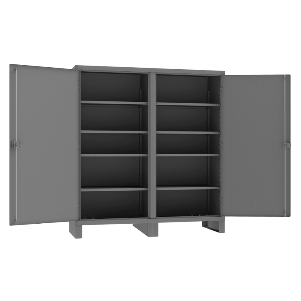 Double Shift Cabinet - 8 Shelves 72" x 24" x 78" - 1