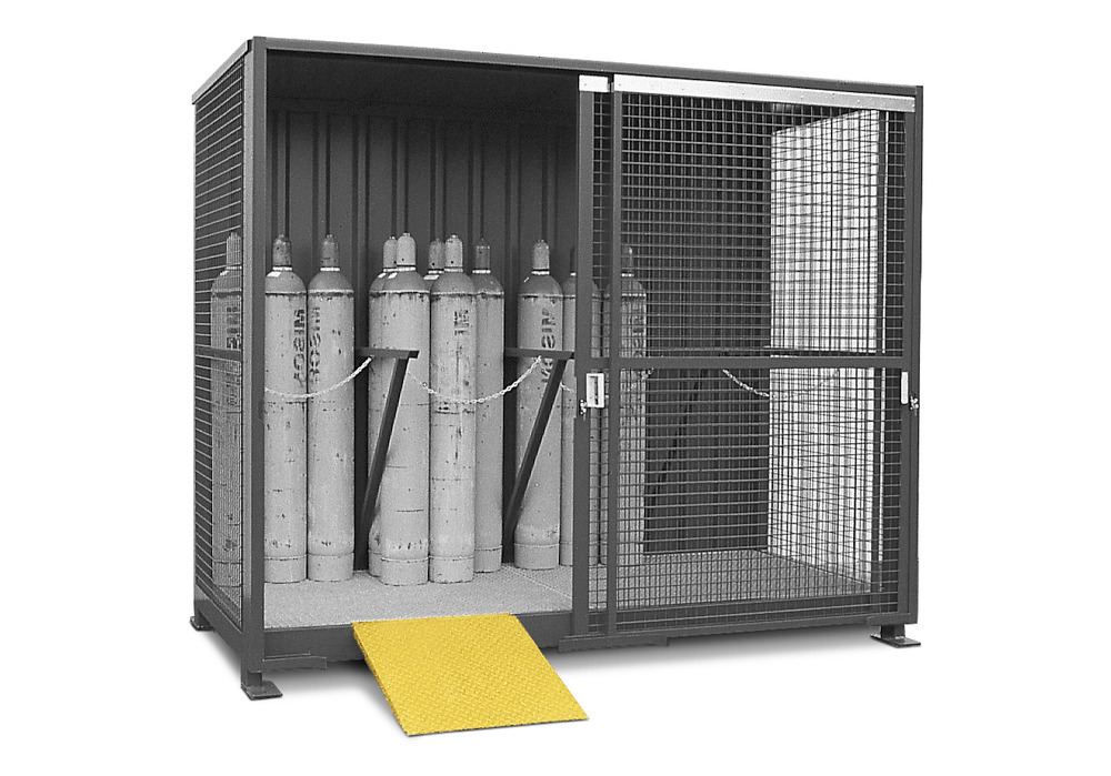 Gas Cylinder Storage Ramp - Add-On Ramp Specifically for Gas Cylinder Storage Cages - 1