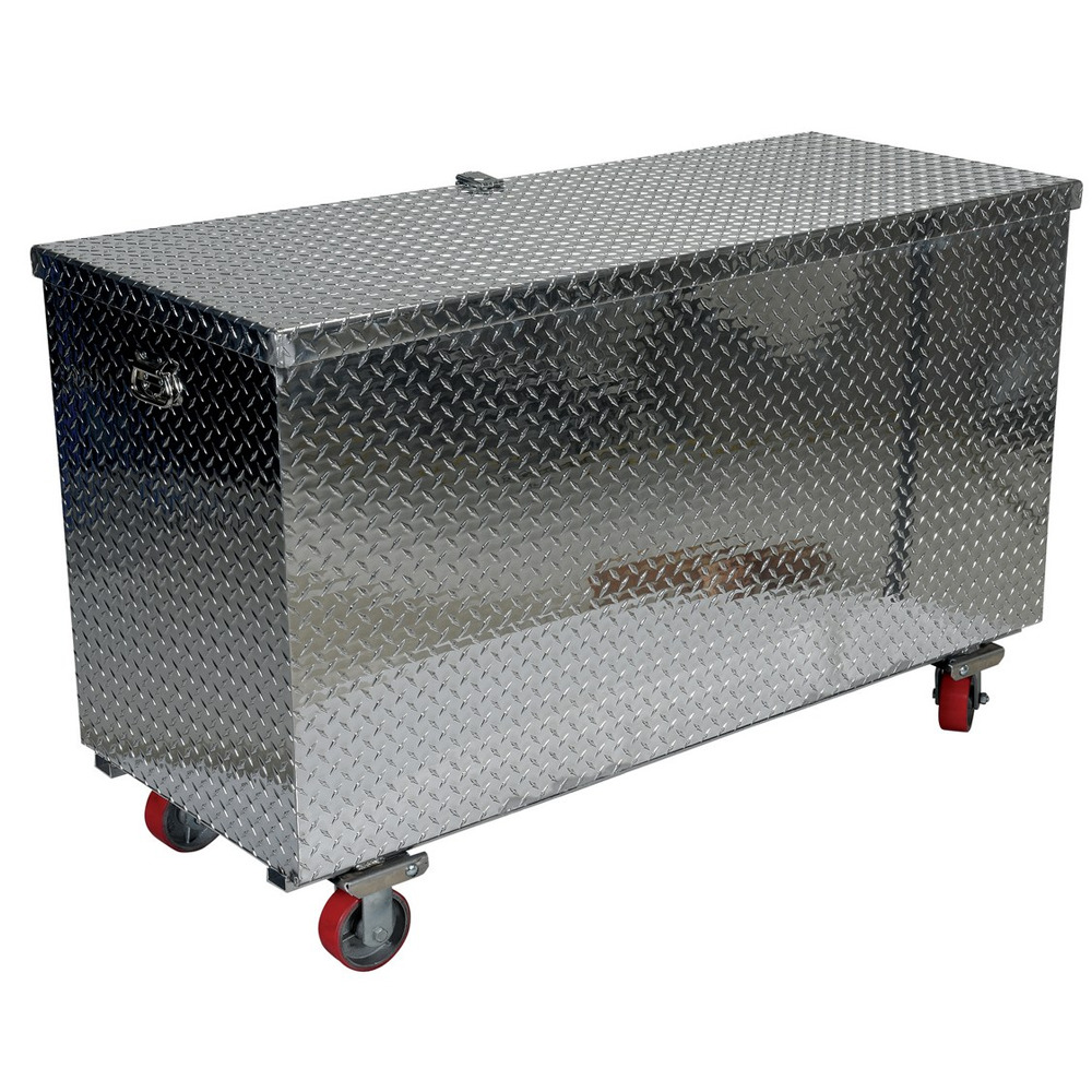 Aluminum Portable Tool Box with Casters 25-7/8 In. x 61-1/4 In. x 38-3/4 In - 1