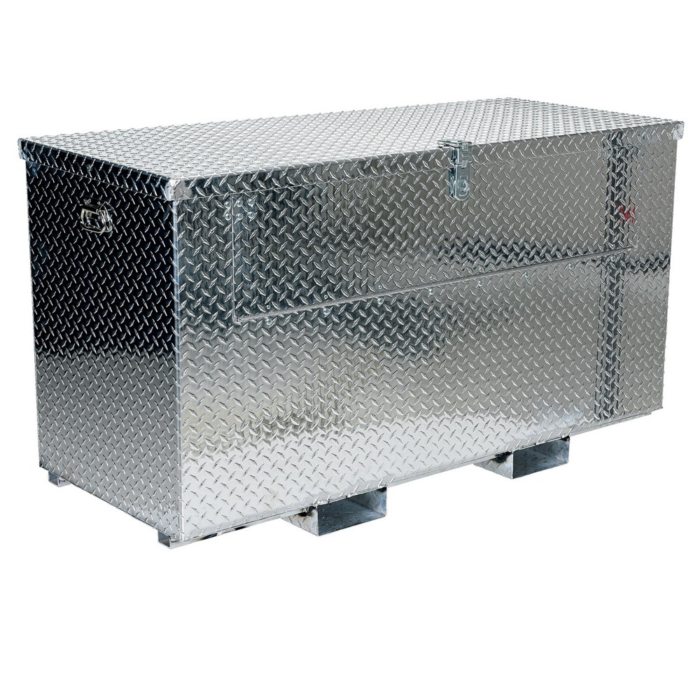 Aluminum Tool Box with Fold Down Front Door with Fork Pockets 25-7/8 x 61-1/4 x 28-1/16 - 1