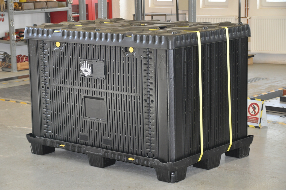 Transportkasse til litium-ion-batterier Flex, plast, 1580 l, standard, uden fyldstof - 1